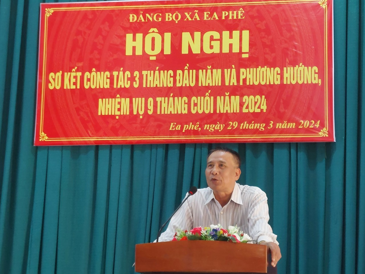 Đảng ủy xã Ea Phê sơ kết công tác Đảng quý I